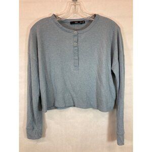 Everyday Elegance: Women's XX Small Blue Long Sleeve Casual Shirt